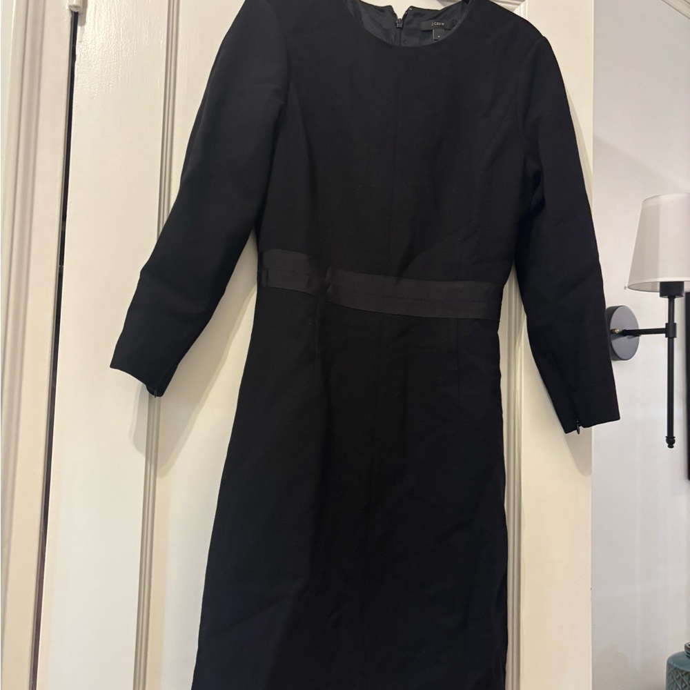 J. Crew Classic Black Long Sleeve Dress